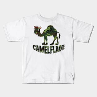 Camelflage funny merch for camels lovers, army lovers, camouflage lovers Kids T-Shirt